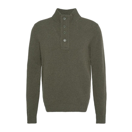 Maglione Uomo Barbour Essential Half Patch Zip Verde (GN73)