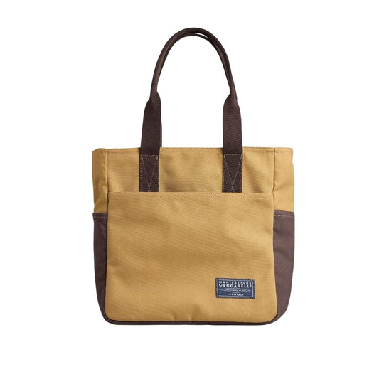 Borsa Unisex Manifattura Ceccarelli Tote Bag Bicolore Cammello/Marrone
