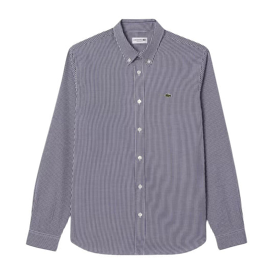 Camicia Uomo Lacoste A Quadri Bianco / Blu Navy