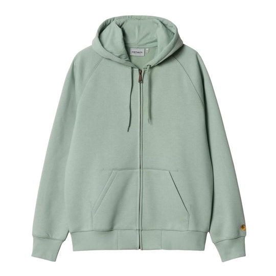 Felpa Uomo Carhartt WIP Hooded Chase Verde Menta