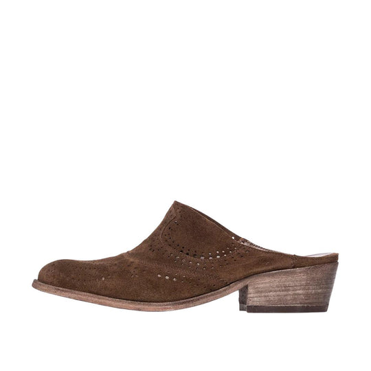Scarpe Donna Curiosité Sabot Punta Quadra Mod Tex Cioccolato