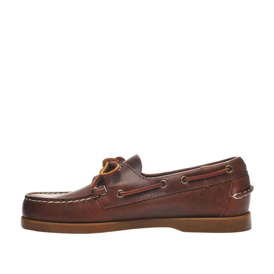 Mocassini Uomo Sebago Docksides Portland Waxed Marrone / Miele