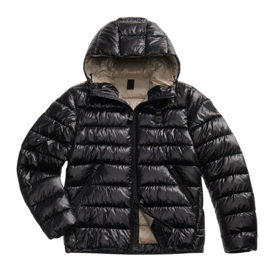 Giubbino Uomo Blauer Nylon Eco Adams Nero