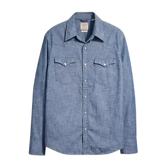 Herrenhemd Levi's Standard Western Barstow Blau Chambray