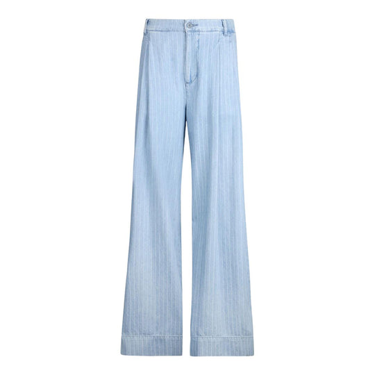 Women's Liu-Jo Denim Pinstriped Light Blue Pants