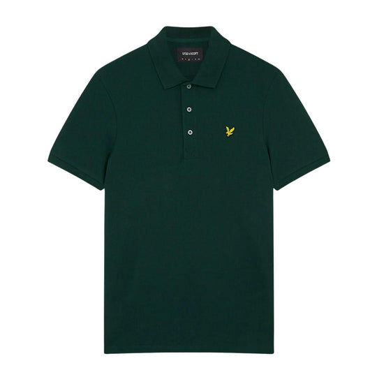 Polo Uomo Lyle & Scott Logo Verde Scuro