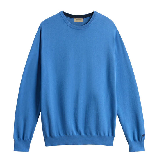 Herrenpullover Woolrich Logo Hellblau