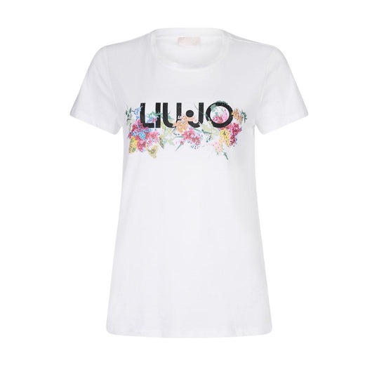 Women's Liu-Jo T-shirt White Floral Logo Print