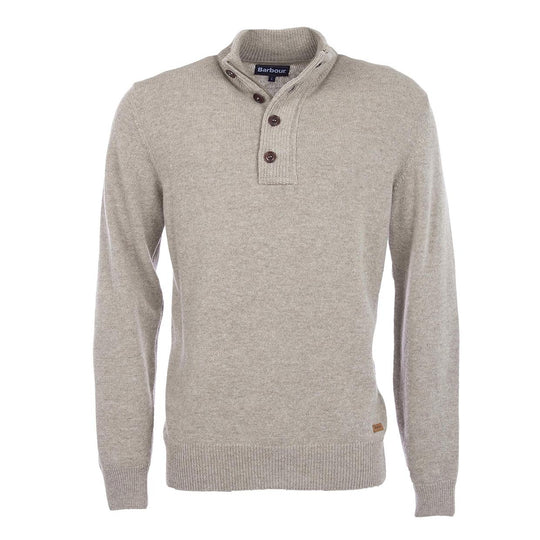 Maglione Uomo Barbour Essential Half Patch Zip Beige