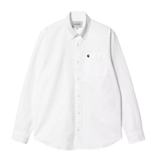 Camicia Uomo Carhartt L/S Logo Bianco
