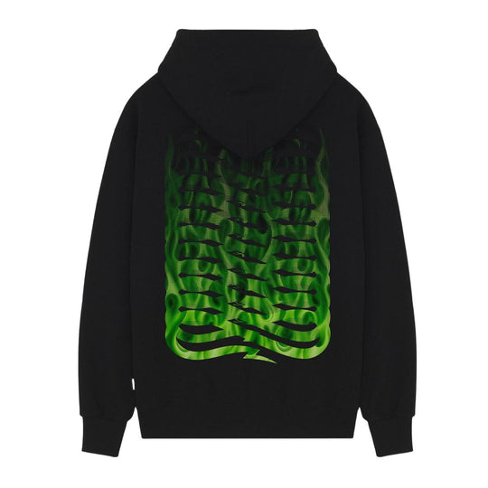 Felpa Uomo Propaganda Ribs Flame Nero / Verde