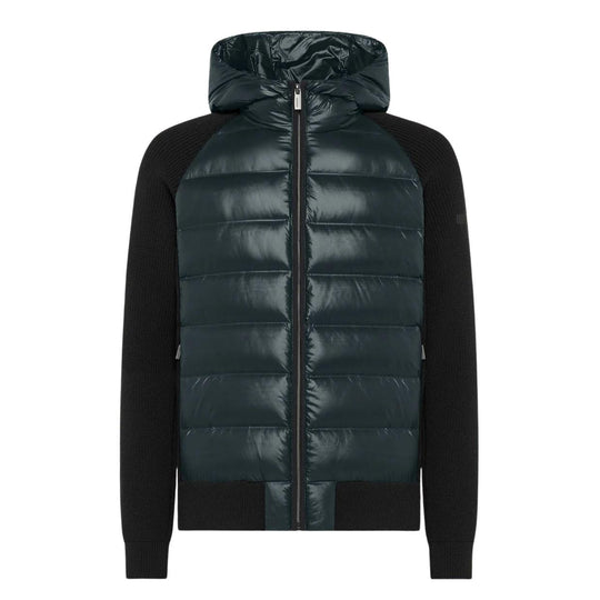 amos perla duck hood zip knit