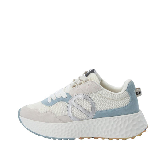 Sneakers Plateau Donna No Name carter Jogger Beige/Azzurro