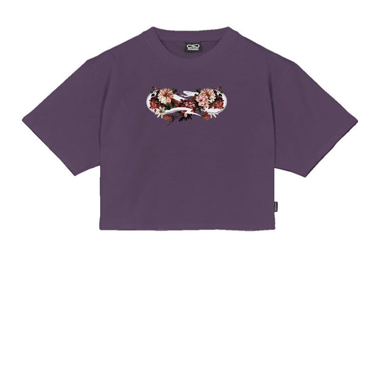 Women's T-shirt Propaganda Logo Purple Bouquet