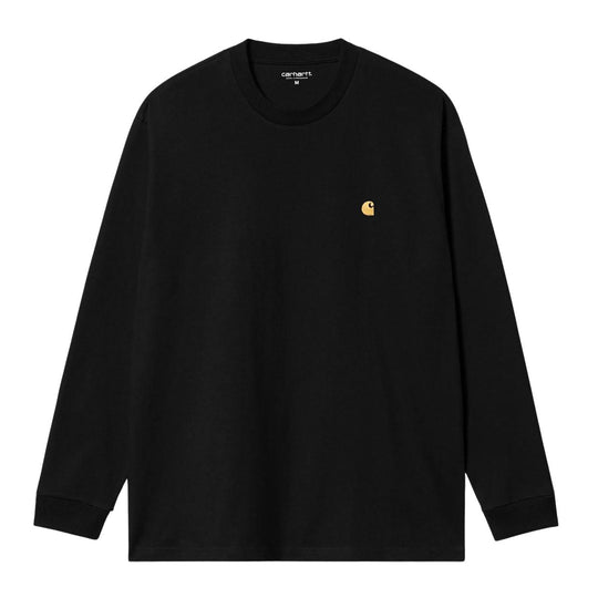 T-Shirt Uomo Carhartt Wip L/S Chase Nero/Oro