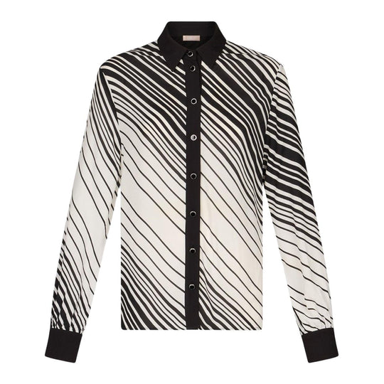Damenhemd Liu-Jo Crepe de Chine Weiß / Schwarz