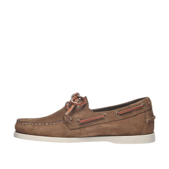 Mocassini Uomo Sebago Docksides Portland Nubuck Marrone