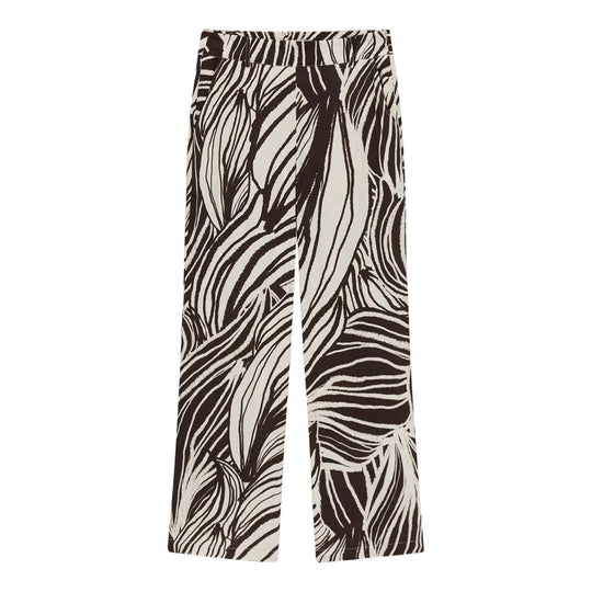 Pantalone Guess Donna Bastienne Leg Animalier Beige/Marrone