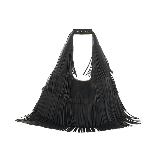 Borsa Donna Manila Grace Bag All Over Frangia Nero