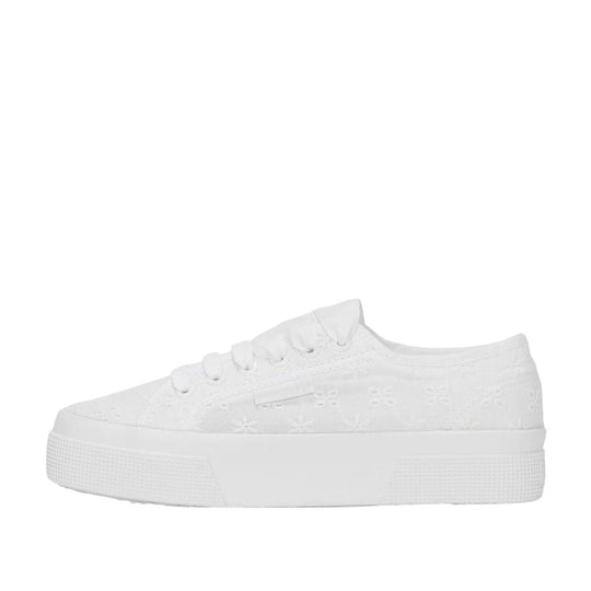 Sneakers Donna Superga 2740 Flower Sangallo Bianco