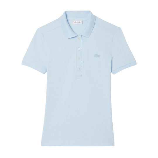 Polo Donna Lacoste Slim Fit Blu Chiaro