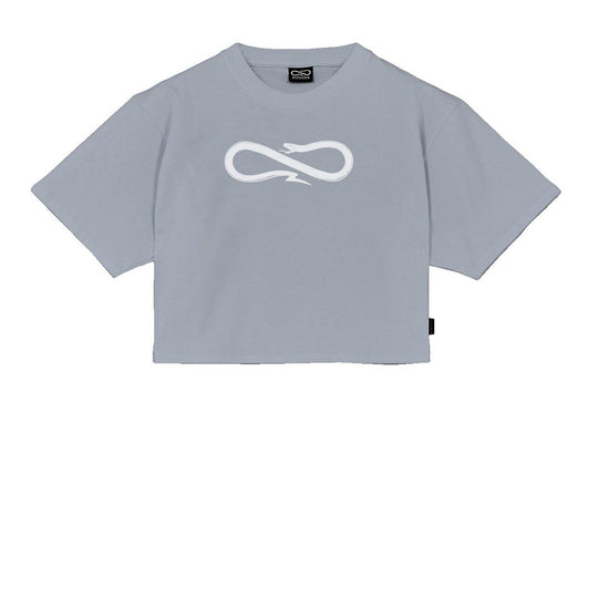 T-shirt Cropped Donna Propaganda Logo Ghiaccio