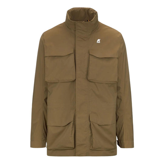 Giubbino K-Way Manphy Stretch Nylon Jersey Marrone