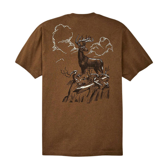 T-shirt Herren Filson Frontier Grafik Braun