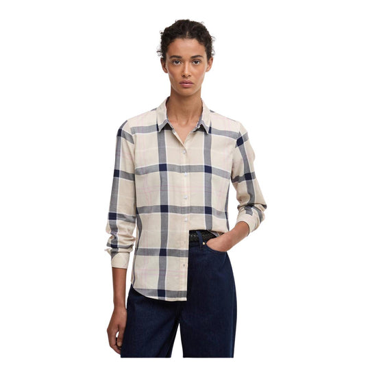 Camicia Donna Barbour Bredon Beige/Blu