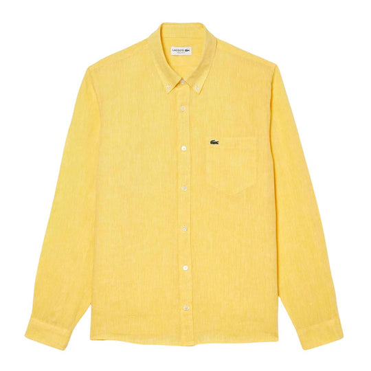 Herrenhemd Lacoste Leinen Gelb