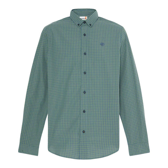 Camicia Uomo Timberland Micro Plaid M/L B/D Verde/Blu