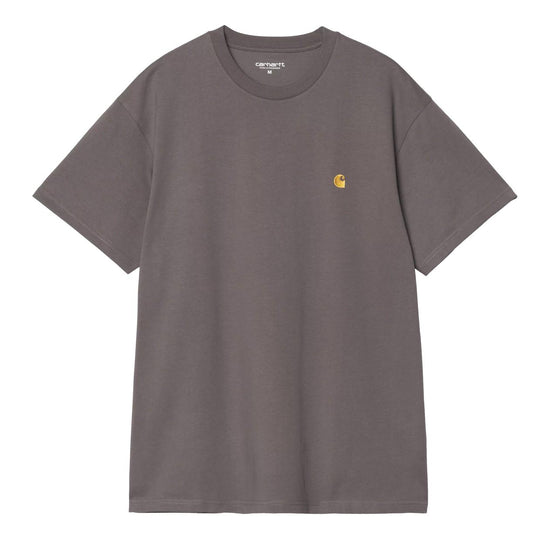 T-Shirt Uomo Carhartt Wip S/S Cahse Grigio/Oro