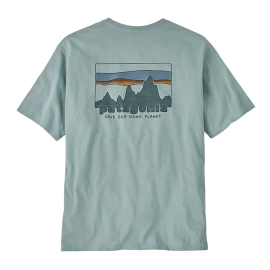 T-shirt Uomo Patagonia 73 Skyline Organic Celeste Thermal