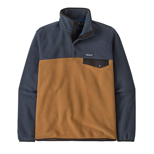 Pile Uomo Patagonia Synchilla Snap-T Fleece Blu / Marrone
