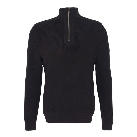 Maglia Uomo Barbour International Crawley Con Zip Corta Nero