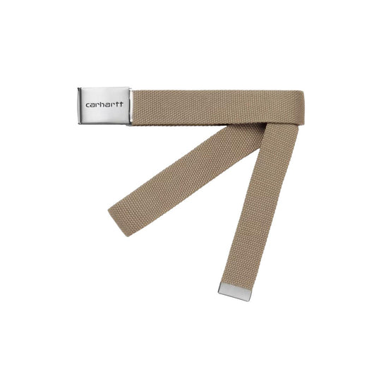 Cintura Carhartt WIP Clip Belt Chrome Tortora