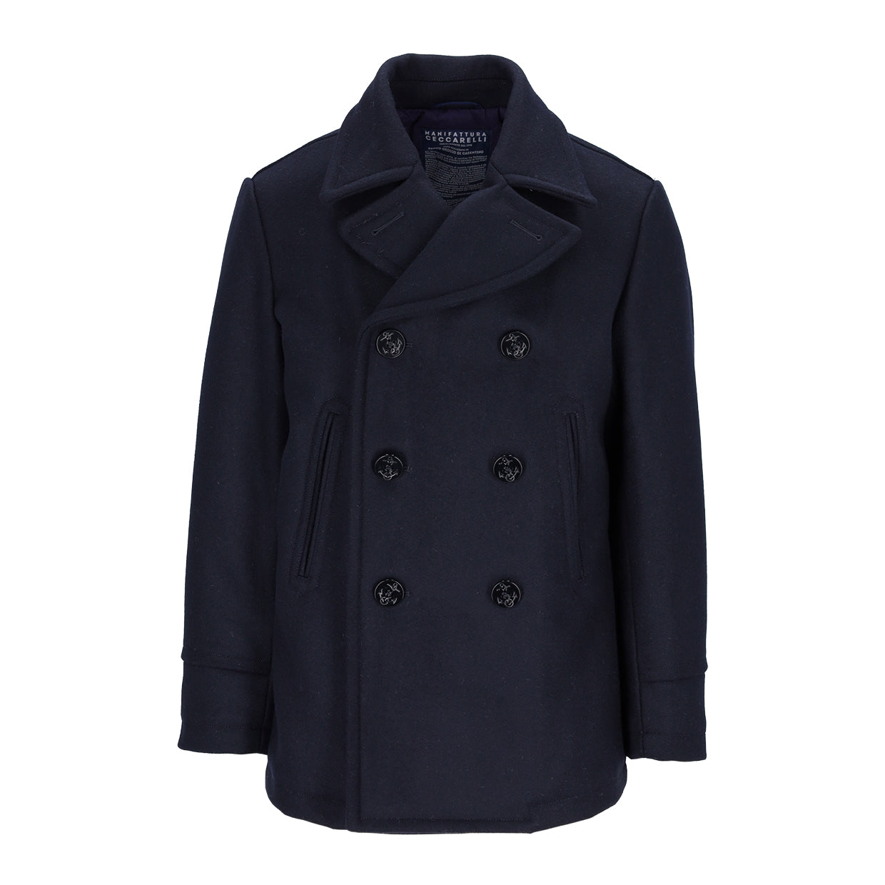 Manifattura Ceccarelli Coat Peacoat PannoStia Navy Blue on Brubaker ...